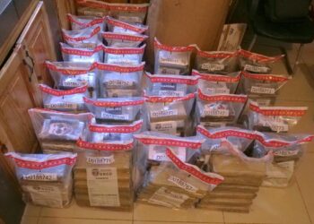 Autoridades ocupan 180 paquetes de cocaína en cajas iban a Madrid