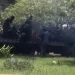 Lanzan botellas incendiarias a grúa de la Digesett cargada con motores en Las Américas