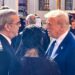 Abinader y Trump conversaron durante el ceremonial al Papa