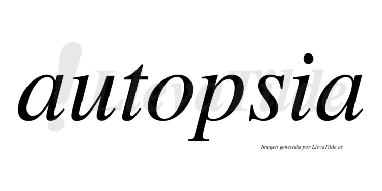 ¿Autopsias numeradas?